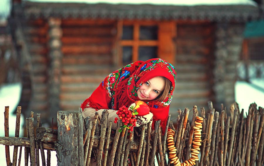 Sexy girl Women in Slavic costumes in Montreal