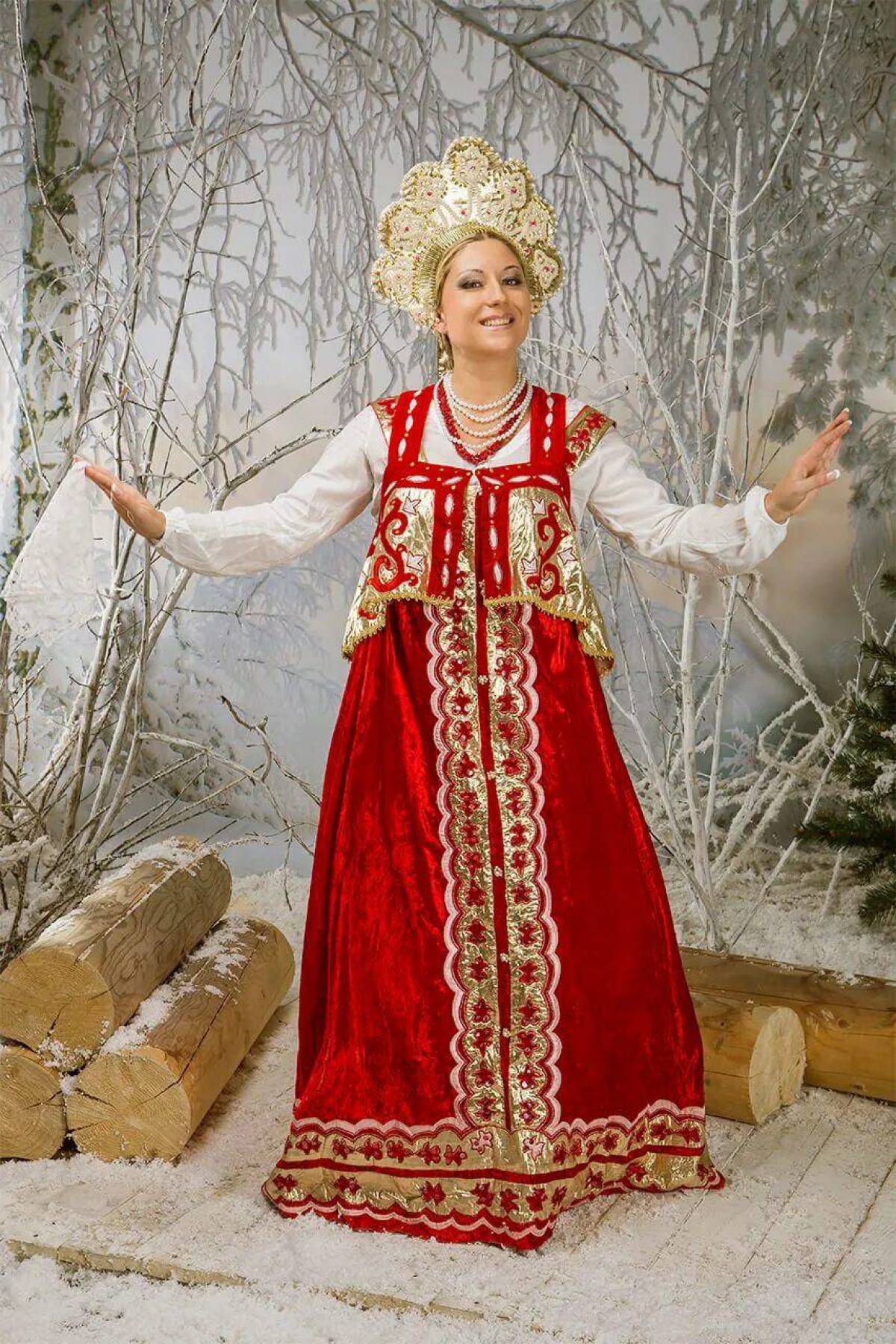 Girls in Slavic costumes in Montreal